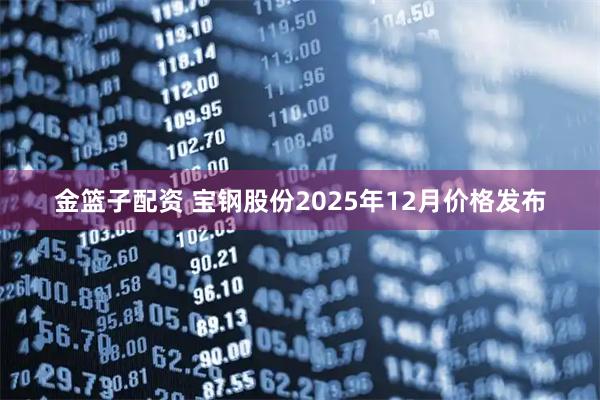 金篮子配资 宝钢股份2025年12月价格发布